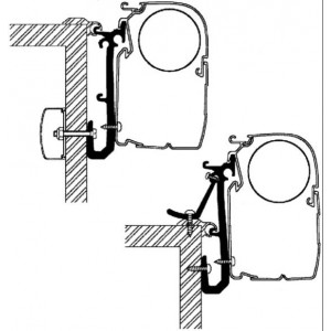 Kiinnityssarja Caravan adapter (3kpl)