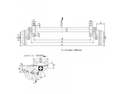 JARRUAKSELI 1800KG A1200/1685, NIEPER GFA1880